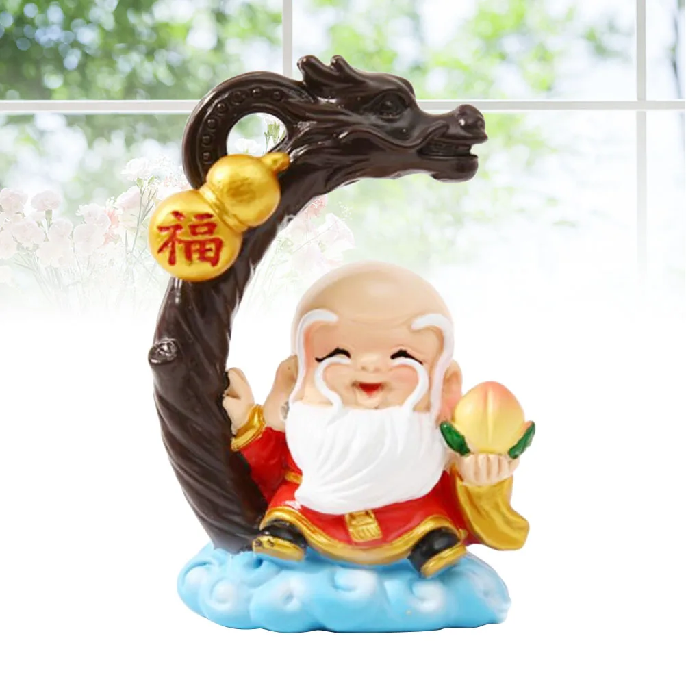 

Grandpa Longevity God Cake Decoration Resin Tabletop Ornament Birthday Party Centerpiece Anniversary Party Supplies Chinese