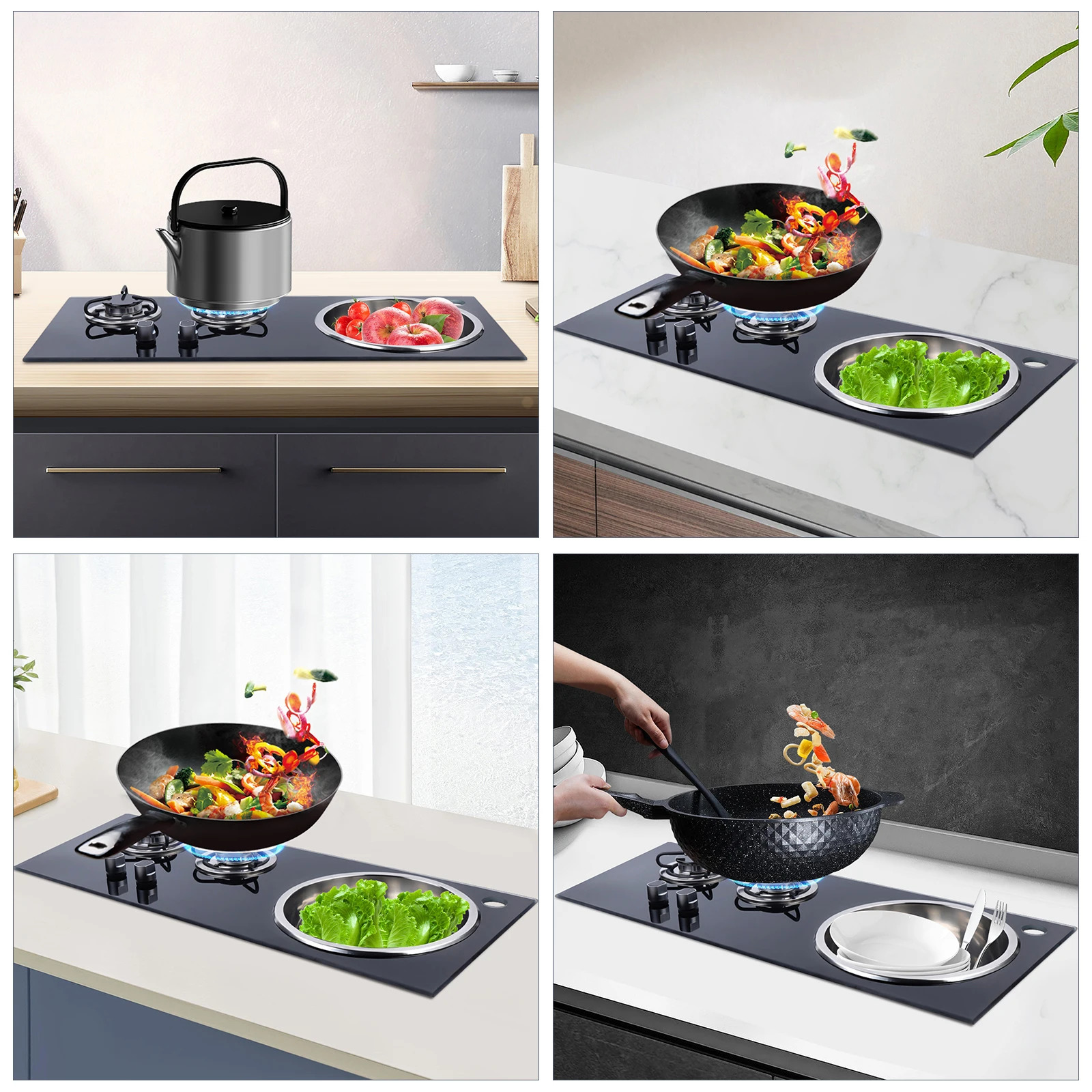 Gas Stove for RV 1.8KW Efficient Combustion Flameout Protection Precise Fire Control Stable Grate Compact Space Safe Ignition