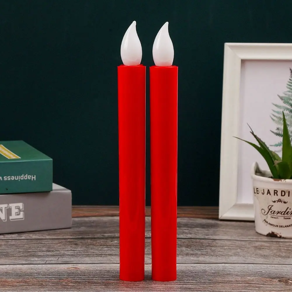Candle Holders LED Lantern Light Ornaments Battery Operated Electric Flickering Candlesticks Energy-saving Party Decor Lights