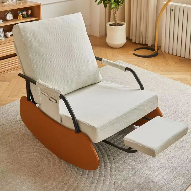 HYS lunch break rocking chair lazy sofa rocking chair living room balcony single recliner adult home leisure sleeping rocking