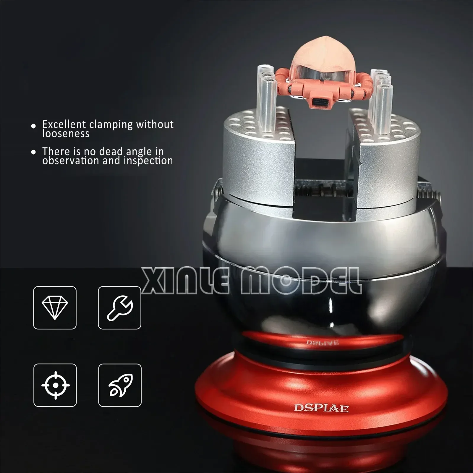 DSPIAE AT-SV 무지향성 볼 클램프 360도 회전 볼 클램프, 고정 색칠 도구, 군용 모델 제작 취미 도구DIY