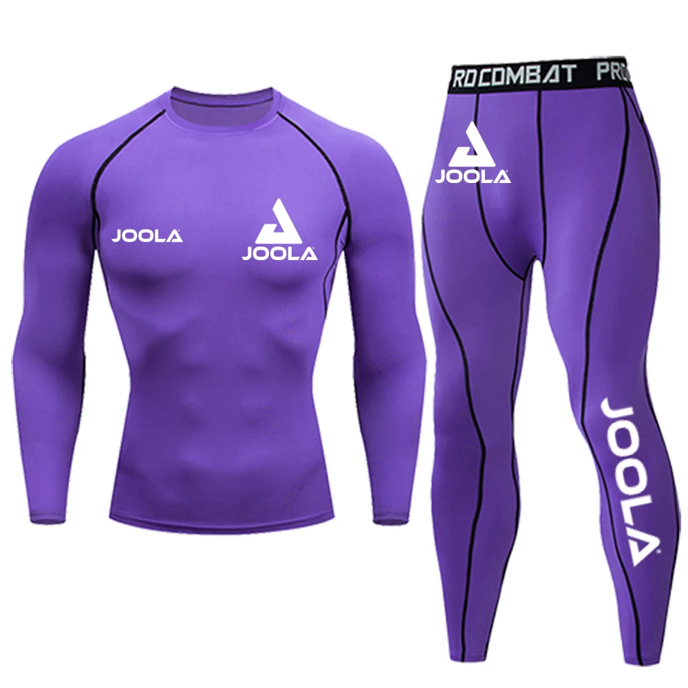 

JOOLA Men's Tight Fitting Fitness Suit Set, Sports Running, Summer Quick Drying Breathable Fitness Suit Two-Piece Set
