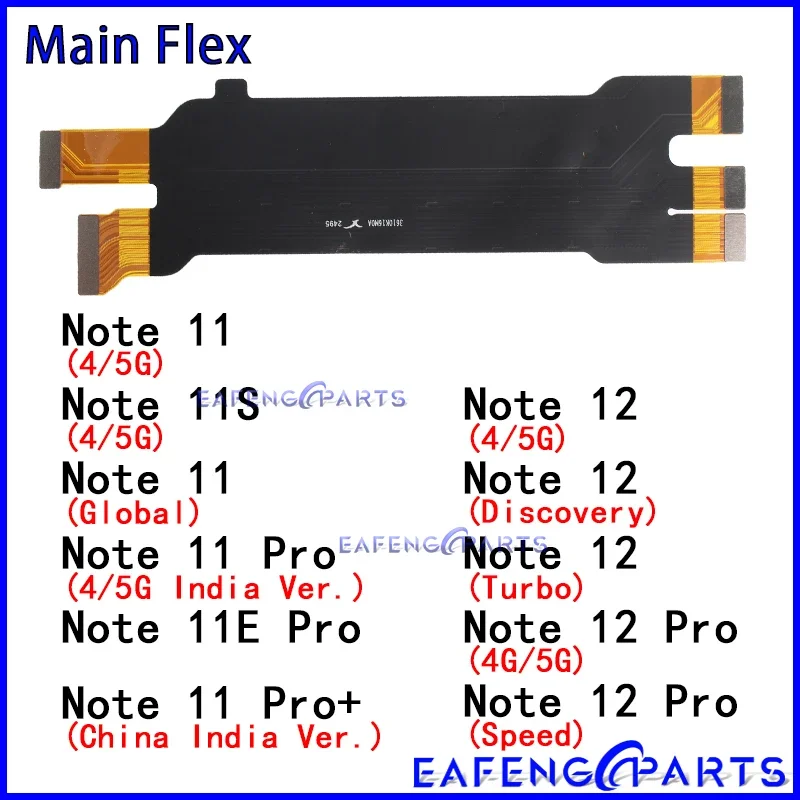 

Main Board Flex for Xiaomi Redmi Note 11 11E 12 Pro Plus + Discovery Speed 11S 4G 5G Motherboard Connector Cable Global Version