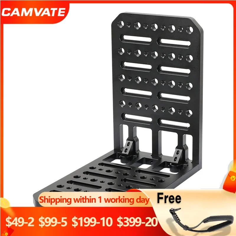 CAMVATE Double Cheese Plate L Type Extension Mounting Platform With 1/4