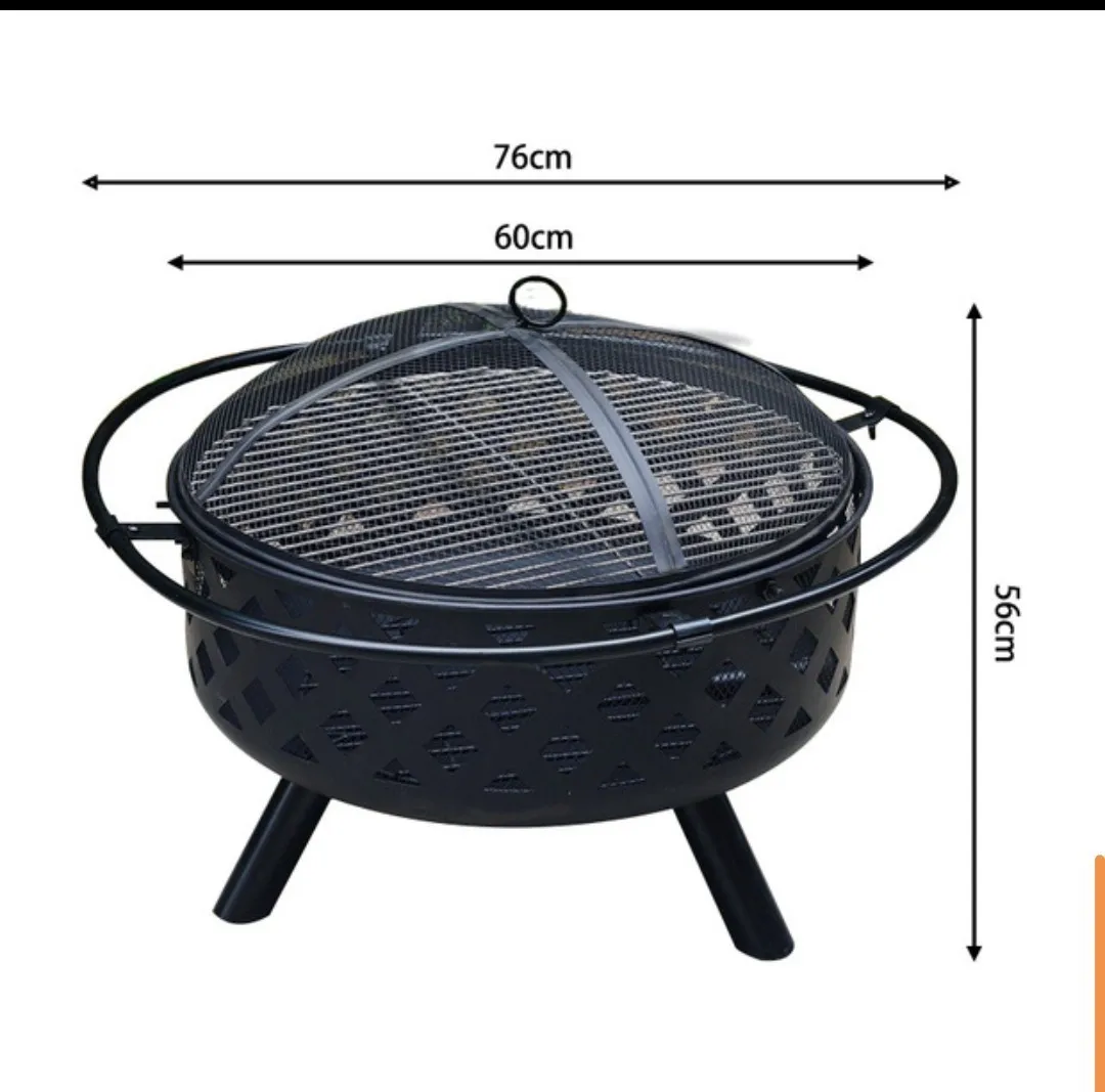 HYS Thickened Bold Wholesale Portable Outdoor Round BBQ Grill Charcoal BBQ
