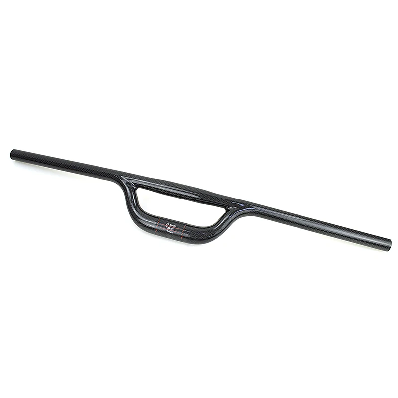 Neuer Kinderfahrradlenker Matt 3K Vollcarbonfaser Fahrradlenker 9,5 Grad Rückenwärtsneigung Doppelrohr Carbonlenker MTB 66mm Höhe – Detail 10
