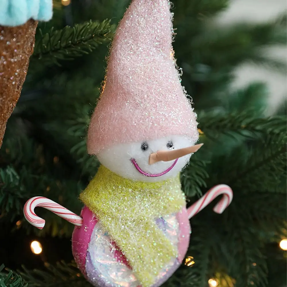 Cute Christmas Ice Cream Pendant Foam Pink Snowman Pony Ornaments Realistic Elegant Christmas Tree Hanging Decoration