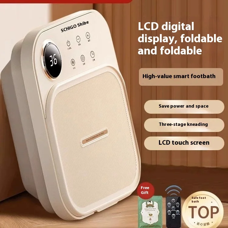 

Fully automatic massage foot bath appliance Foot washing bucket automatic heating constant temperature Foldable foot bath tub