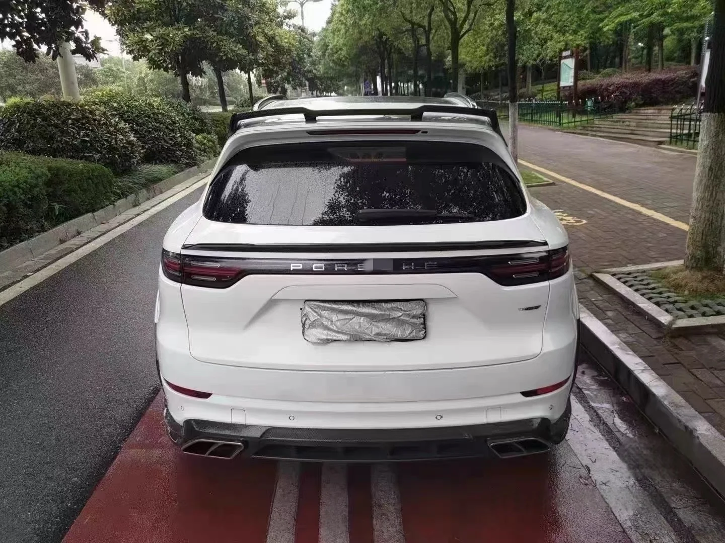 포르쉐 카이엔 9Y0.2 MSY 스타일 드라이 카본 파이버 스포일러용 최고급 소재 최고급 윙