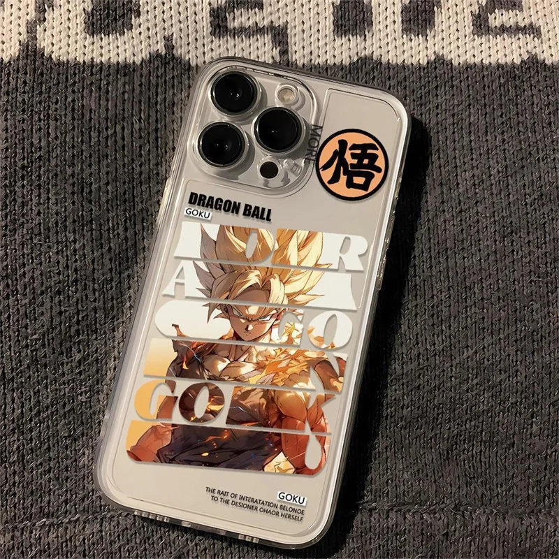 Чехол для телефона с изображением милого персонажа аниме Dragon Ball Super Saiyan Wukong (блондин) в боевой позе для iPhone 11 12 13 14 15 16 17 Pro Max Plus