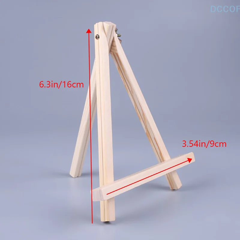 9*16cm Mini Wood Artist Tripod Painting Easel For Photo Painting Postcard Display Holder Frame Cute Desk Decor