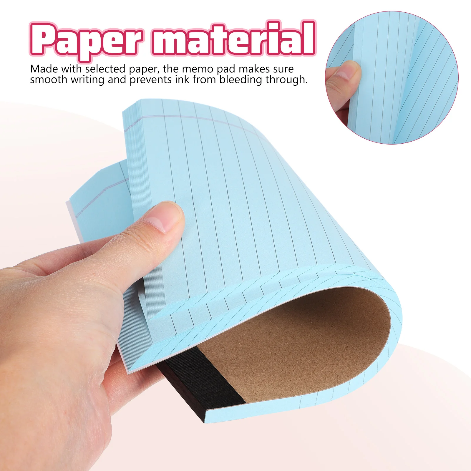 4 pcs Colorful Memo Pads College Ruled Paper Tearable Notetaking Pad For Office School Lightweight Portable Draft Notebook