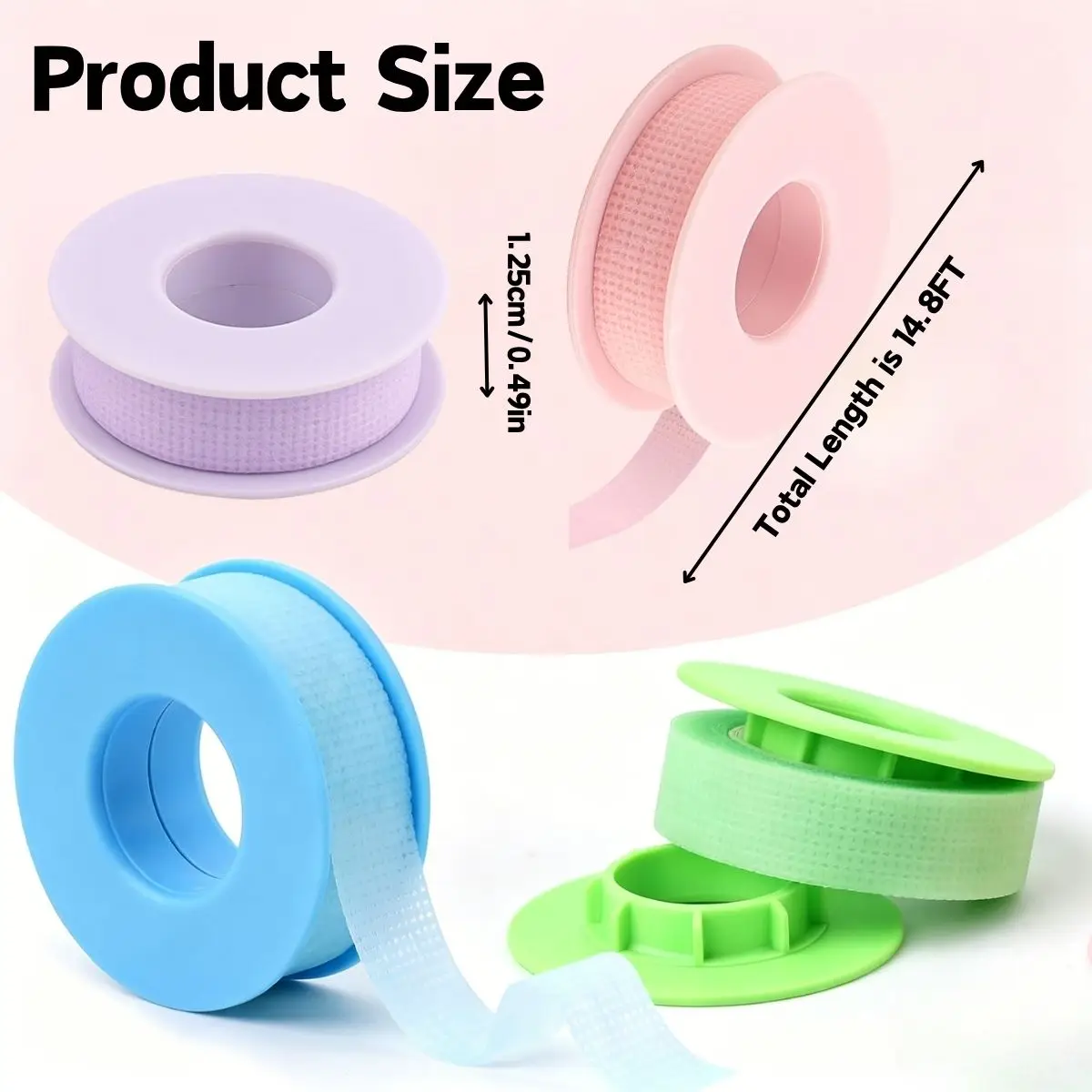 2Pcs Lash Tape for Eyelash Extension Eyelash Tape Lash Extension Tape Pain-Free Removal Micro-Porous Makeup Tape