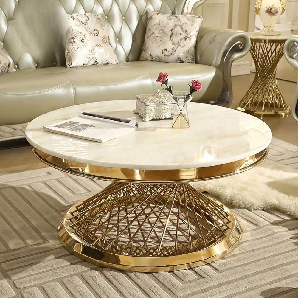 Home furniture, circular center table, marble, modern luxury living room decorations