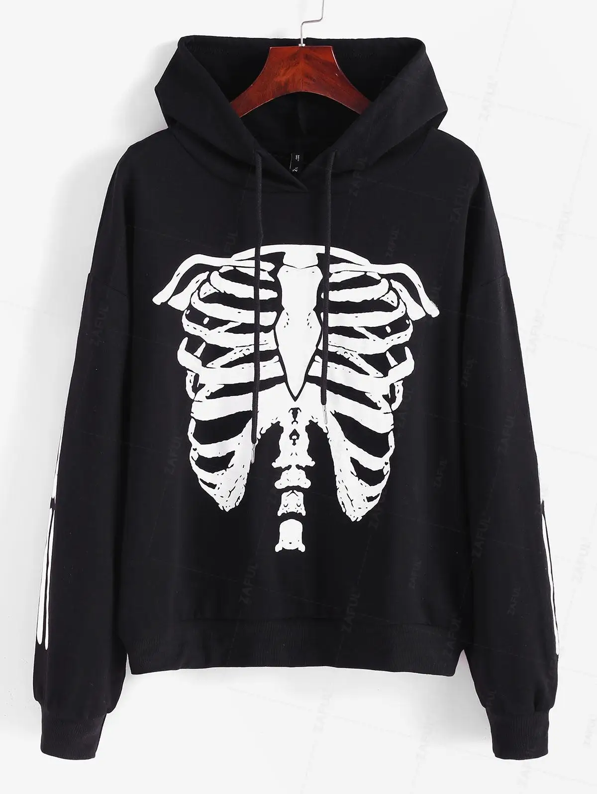 

ZAFUL Halloween Skeleton Print Hoodie