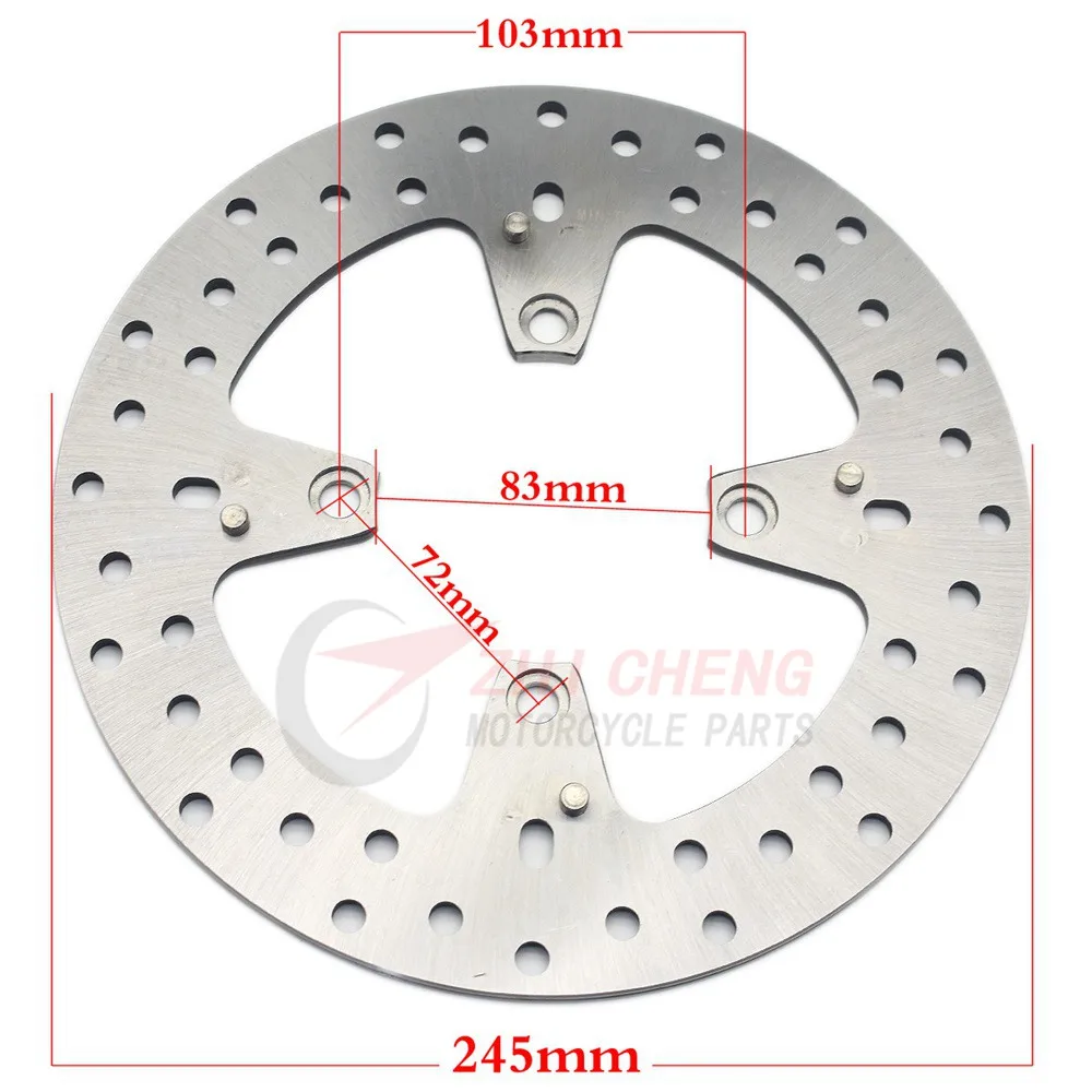 245mm Rear Brake Disc Rotor For DUCATI 1098 S R 2007-2009 Monster 1100 Evo 2013 Streetfighter 1100 S 1198 S R SP Corse 2009-2011