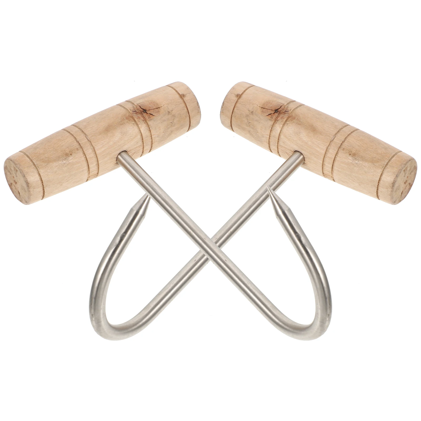 

2Pcs T Shaped Meat Hooks Stainless Steel Hanging Tools for Butchering Shop Kitchen Strong Load Bearing Capacity Fine