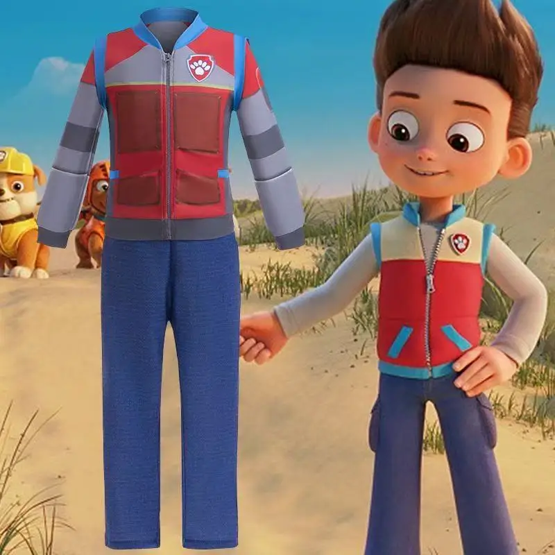 ملابس للأولاد من Paw Patrol سترة بأكمام طويلة زي تنكري لشخصية الرسوم المتحركة رايدر للهالوين زي لعب الأدوار لهدايا الأطفال #6