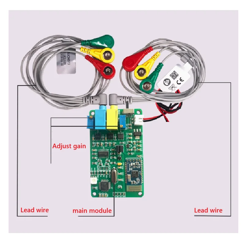 EMG Sensor Dual Channel Wireless Surface EMG Signal Acquisition Dual Channel Muscle Electrical Sensor