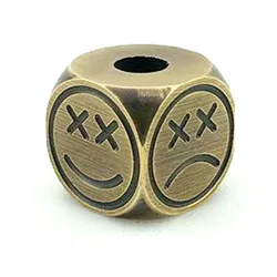 Cube Square Dice Smile Cry Face Knife Beads Multi Tools Outdoors DIY EDC Brass Lanyard Pendants Key Rings Accessories