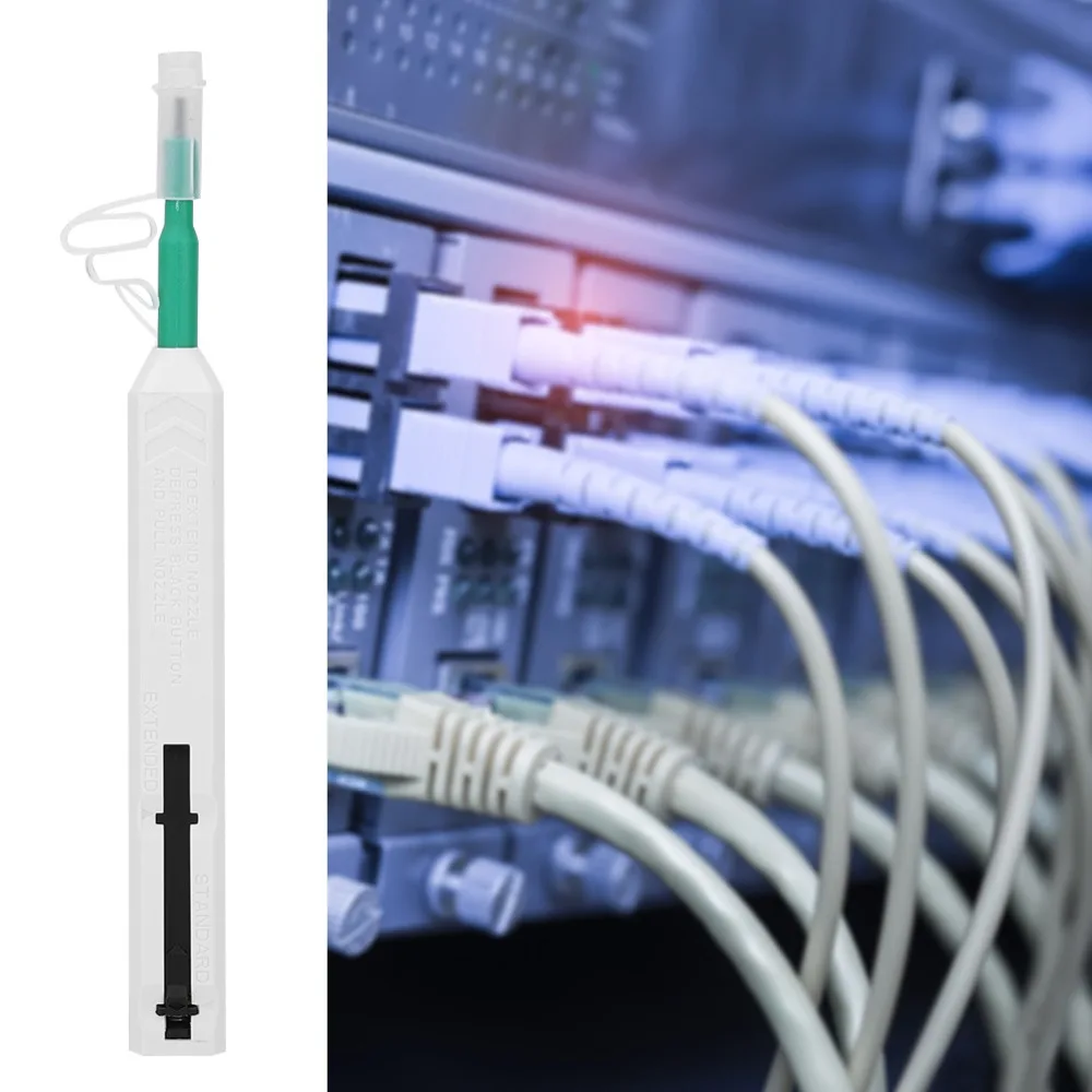 2.5mm Fiber Optic Cleaning Pen Microfiber for FC/ST/SC/MU Optical Cleaner Extended Rod Design 175mm-210mm Computer Cables