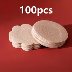 100pcs Disposable Nipple Covers, Seamless Breathable Self-Adhesive Invisible Bra, Women's Lingerie & Underwear Accessories