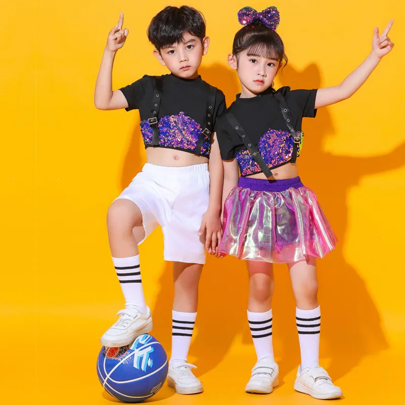 ملابس رقص الجاز فستان قاعة الرقص الهيب البوب الرقص الترتر الحديثة بنين بنات الشارع الشهير المرحلة وتتسابق أداء الجاز