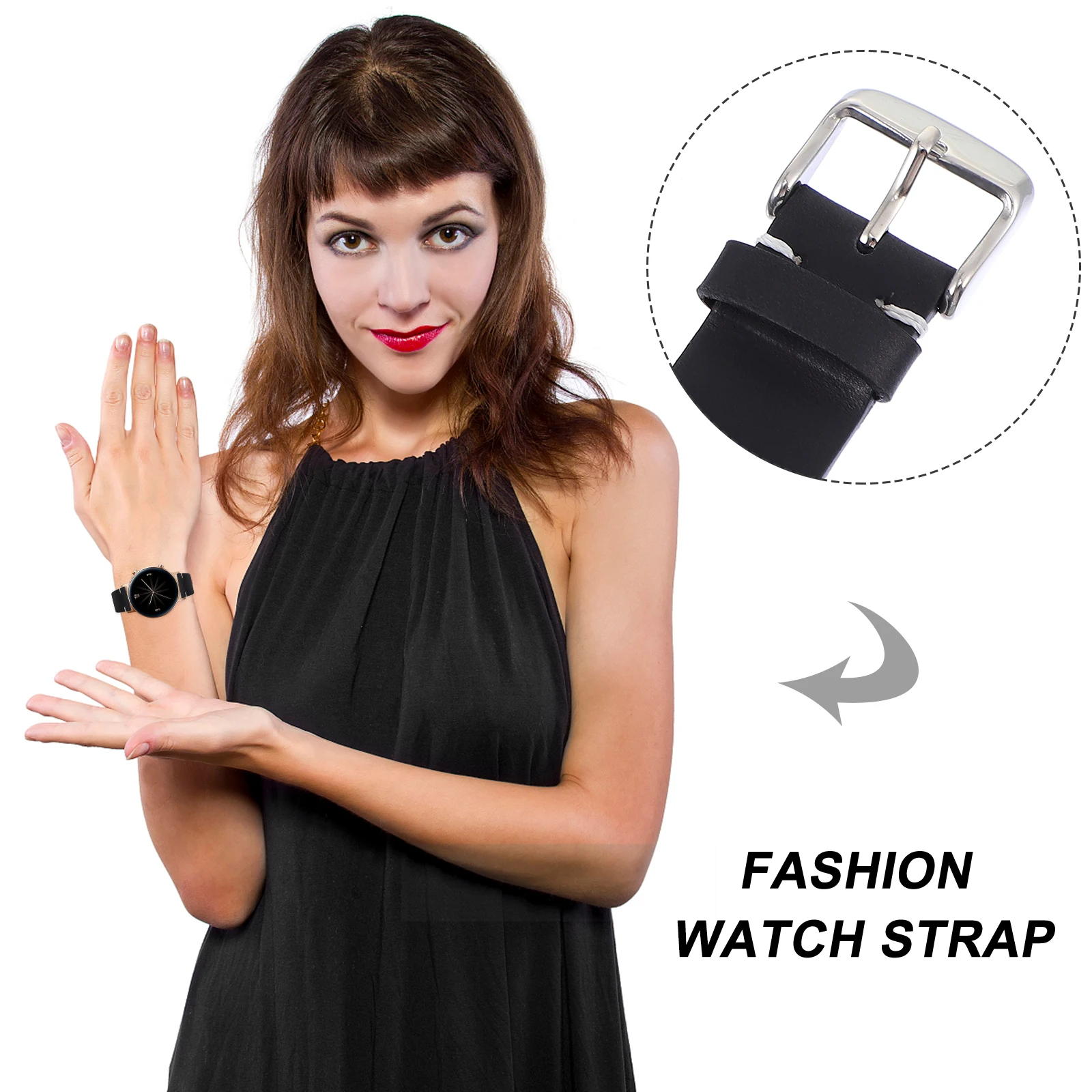 

Wristband Strap Ultra-thin Watch Watchband Stainless Steel Replacement Miss
