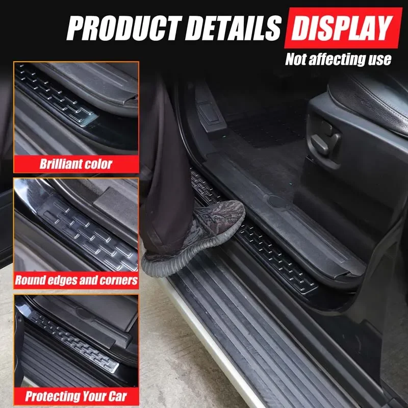 For Land Rover Discovery 4 LR4 2010-2016 stainless steel car external sill anti-scratch strip decorative sticker Car accessories