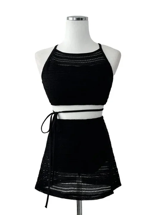 New 2025 Women's Bikini Swimsuit Sexy Skirt Sle Pure Color White Enhancing High End Feelings