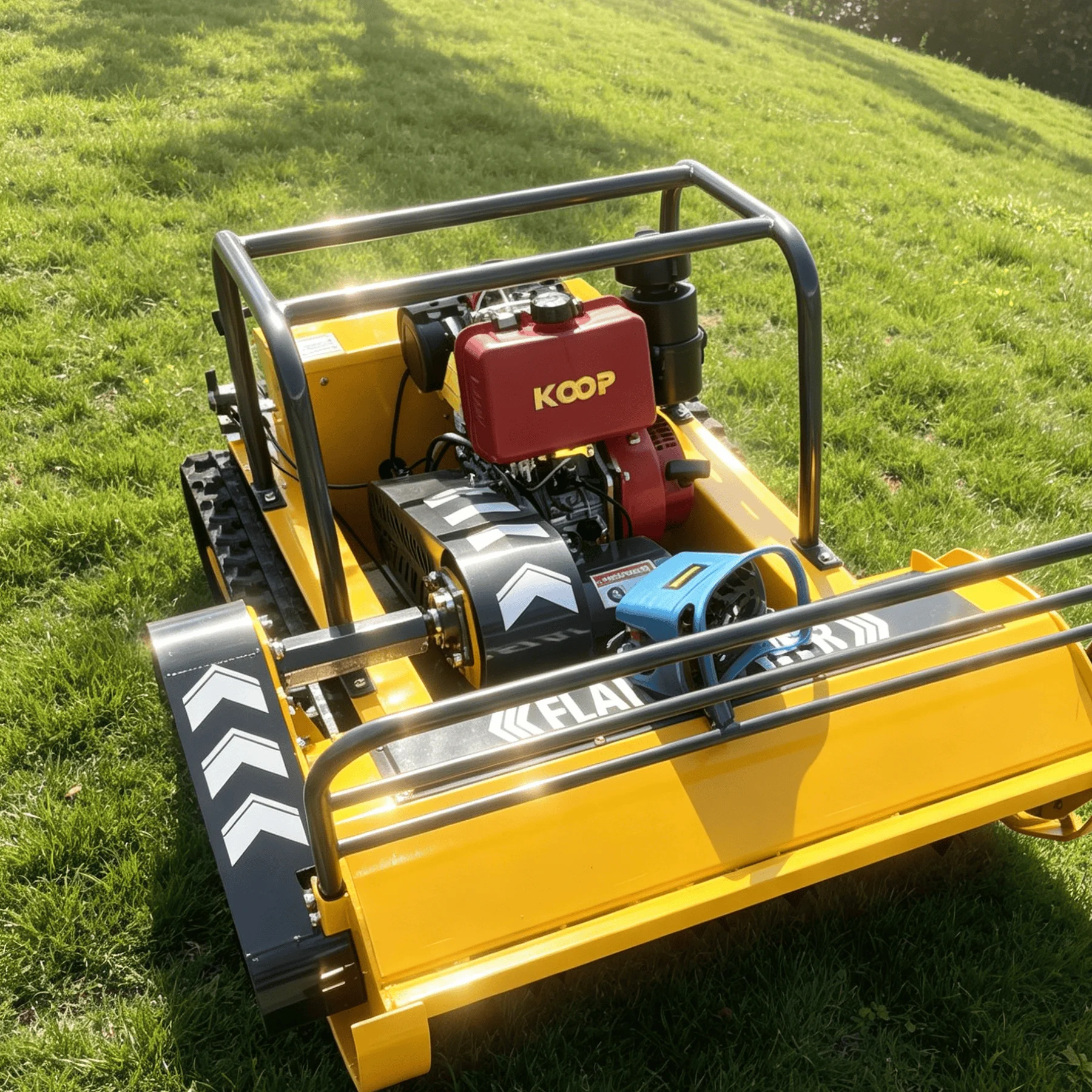 Customized Sturdy Lawn Mower Robot All Terrain Adapt For Countryside Lawn Slope Cutting Machinery robot lawnmower