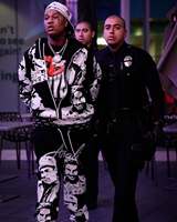 Y2K Streetwear Gothic Large Pattern Printed Hoodie Two Piece Hip Hop Alphabet Retro Super Large Rock Casual Set 2025