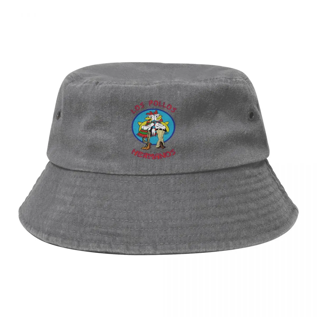 Unisex Los Pollos Hermanos 100% Cotton Bucket Hat Accessories Breaking Bad Fast-food Restaurant Denim Fisherman Caps