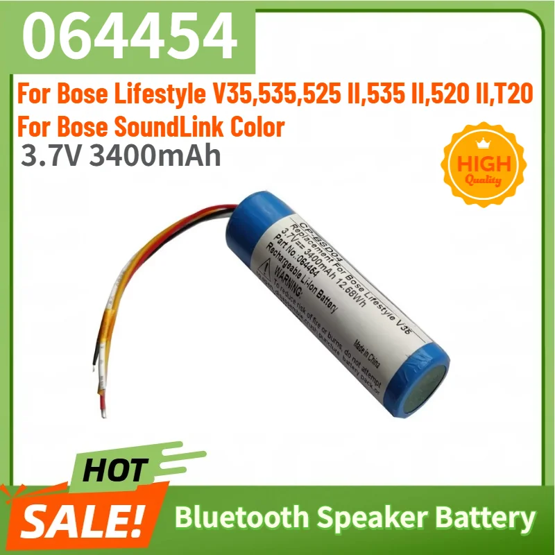 064454 Battery for Bose Lifestyle V35,535,525 II,535 II,520 II,T20 Bluetooth Speaker Replacement Battery 3.7V 3400mAh