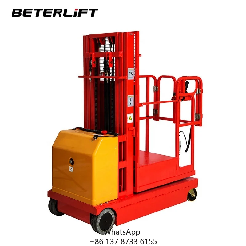 

2026 Warehouse Equipment 300kg Electric Order Picker Full Electric With 4.5m Lifting Height