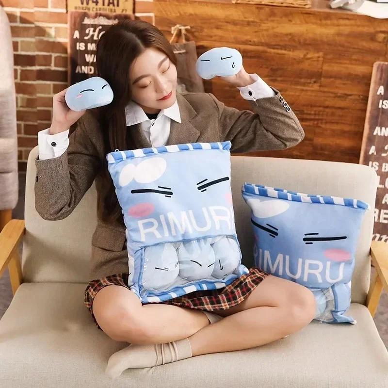 Contains 6 Creative Plush Anime Q-version Stuffed Dolls Pillows Role-playing Props Children Rooms Home Sofas Decorations