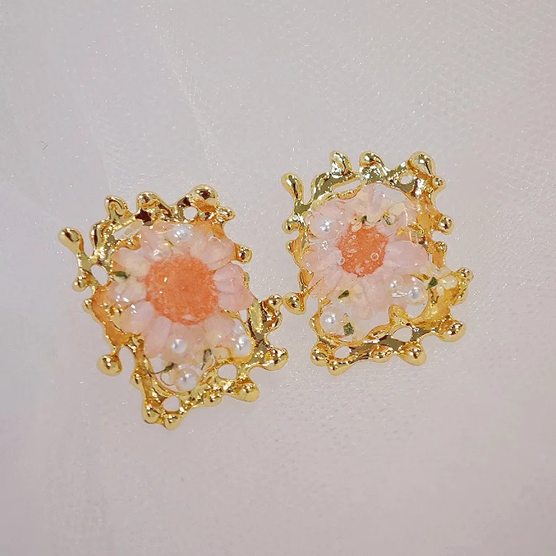 3254 بالجملة العصرية اليدوية سلسلة الزهور المجففة الأقراط الرائعة النجوم رائع الأقراط الإبداعية عيد الميلاد هدية عيد ميلاد #6