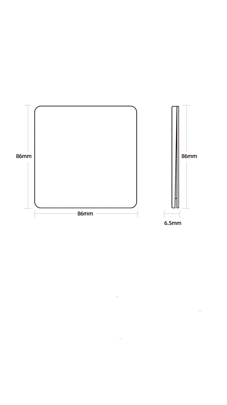 Beliebte ultradünne gebogene Oberfläche 250 V/10 A 1/2/3/4 Gang 86 x 86 mm klassische weiße Spiegel-Wandschalter-Serie aus gehärtetem Glas – Detail 8