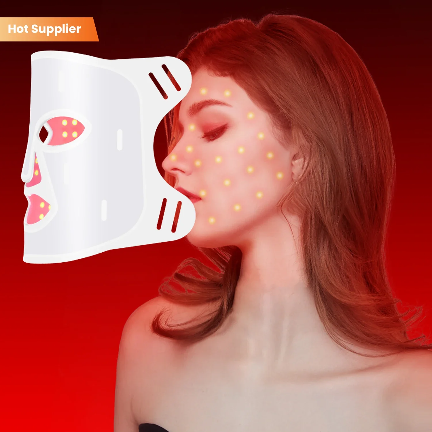 

2026 Premium Silicone Mask 4 Color Red and Blue Light Led Face and Neck Light Therapy Led Face Mask Light Therapy