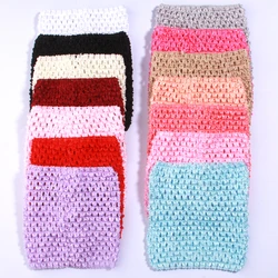 4Pcs 14*14cm 5.5inch Elastic Crochet Tube Wide Knitted Chest Wrap Girl Pettiskirt Part DIY Accessories Headdress Headband