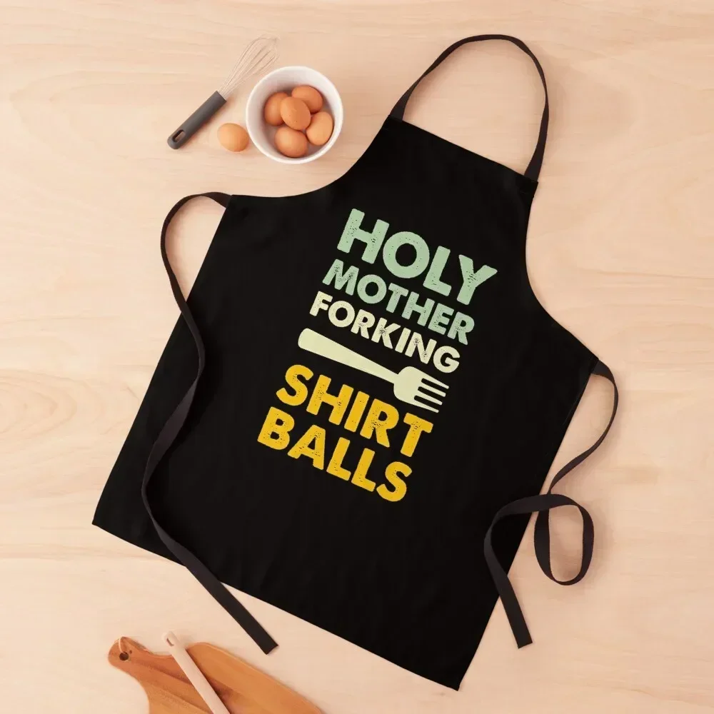 Holy Mother Forking Shirt Apron kitchen item Chef Uniform Women Kids Kitchen And Household Goods Apron