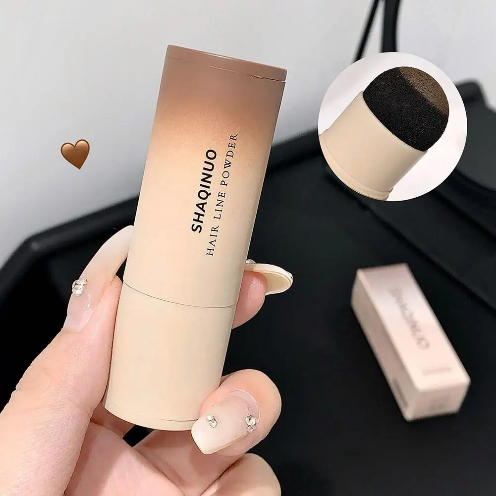 Waterproof Hair Shadow Powder Natural Cover For Hair Loss Hairline Shadow Stick Concealer Sponge Pen Fills Hair Roots I5W3