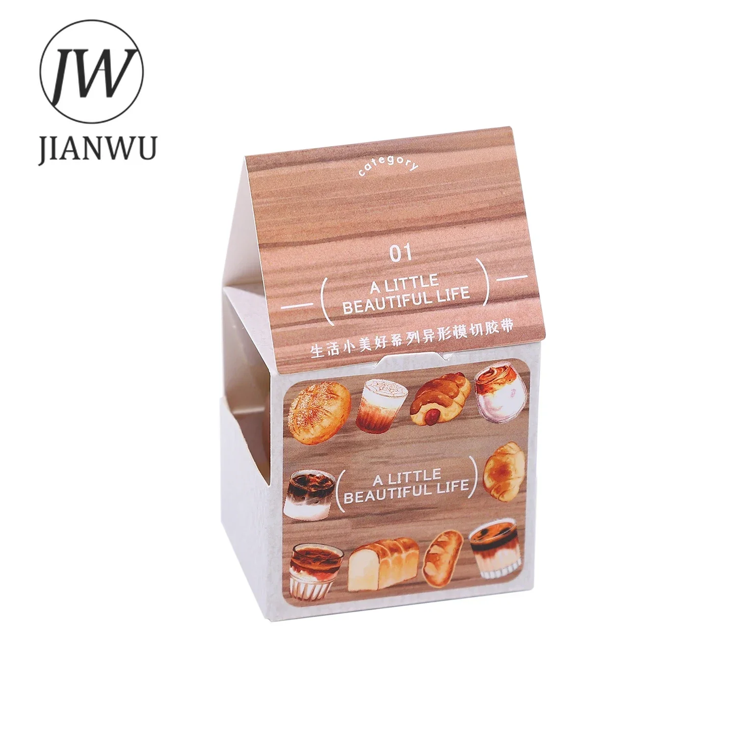 JIANWU 25mm*200cm 작은 아름다운 생활 시리즈 귀여운 고양이 집 풍경 재료 콜라주 테이프 크리 에이 티브 저널 편지지