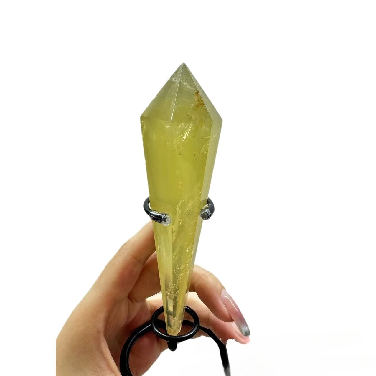 

Natural crystal citrine scepter AA grade rough stone polished office ornament