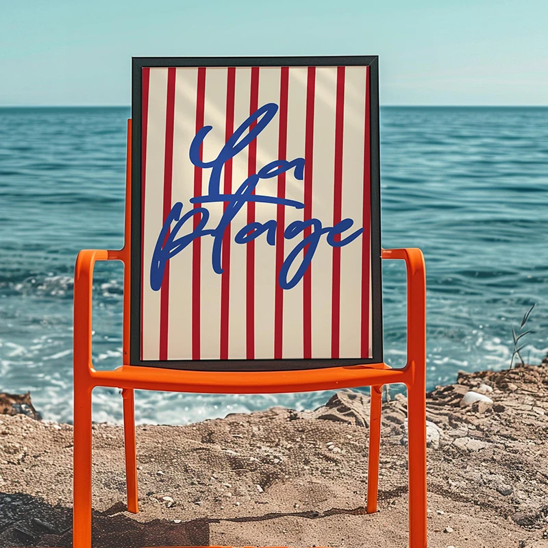 Summer Vibe Posters Beach Canvas Painting Sea Life Print Seaside Style Wall Art Marine Art Pictures for Room Home Decoration