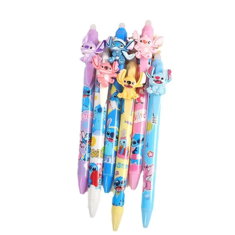 6/36pcs Disney Stitch Erasable Gel Pen Cartoon Cute Lilo 0.5 Black Signature Pen Student Stationery Gift Kawaii Ballpoint Pen - Image 5
