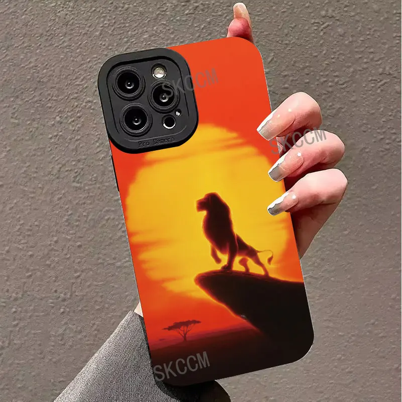 Lion King HAKUNA MATATA Frosted Phone Case For Apple iPhone16 15 14 13 12 11 Pro Max Mini X XS XR 7 8 Plus Soft Silicone Cover