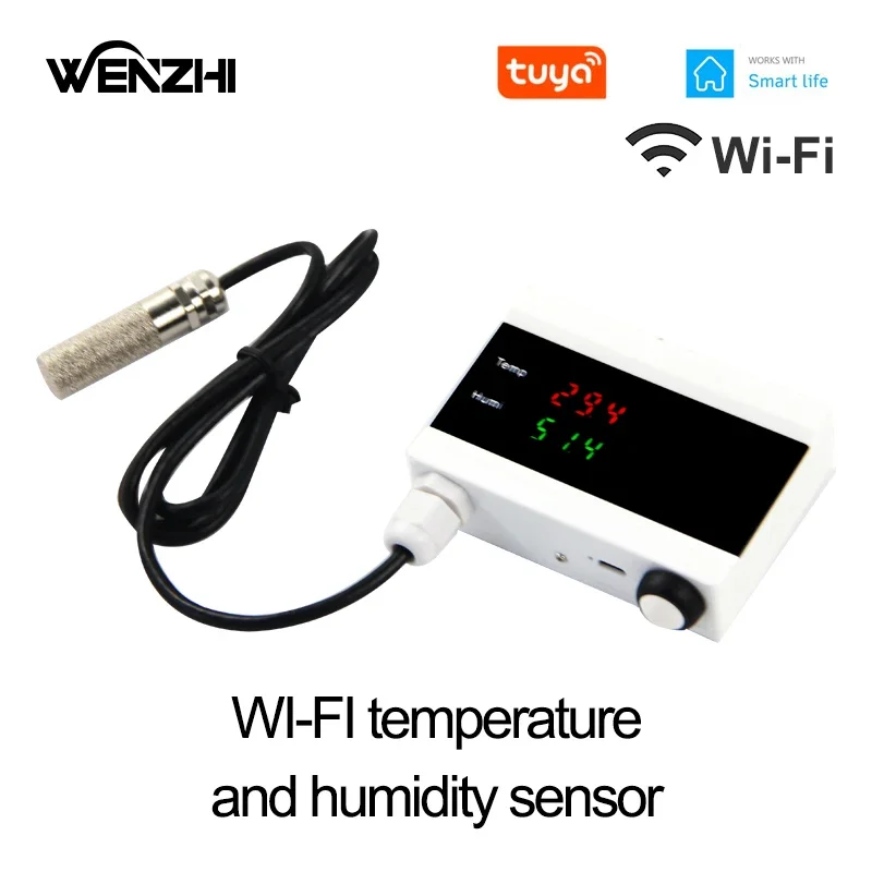 

Wi-Fi датчик температуры и влажности цифровой термометр гигрометр Tuya Smart Life приложение удаленная домашняя автоматизация жилой DIY