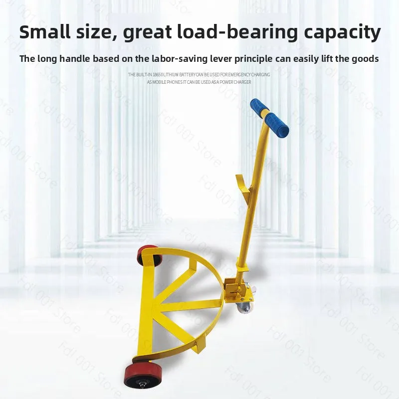 Oil drum truck Iron-plastic multi-purpose drum translation truck Push-pull open circular transporter Load-bearing trolley