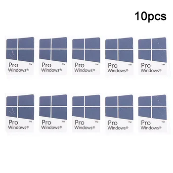 Autocollant bleu pour ordinateur portable Windows 10 PRO, étiquette pour ordinateur de bureau, 10 pièces